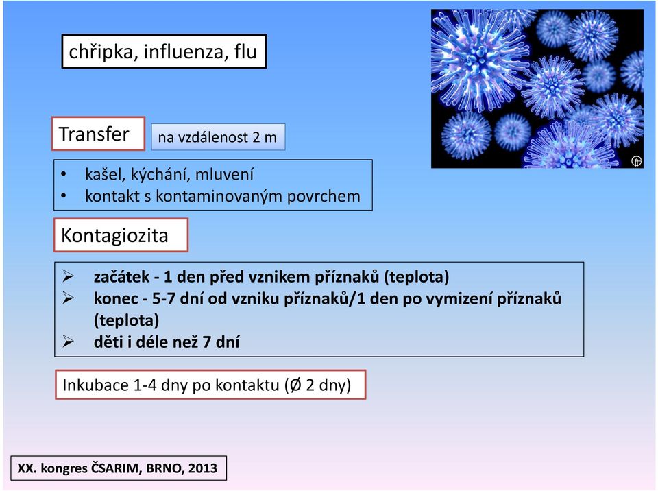 příznaků (teplota) konec -5-7 dní od vzniku příznaků/1 den po vymizení