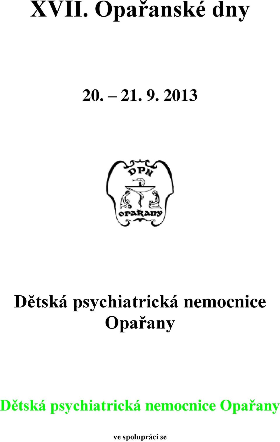 nemocnice Opařany Dětská