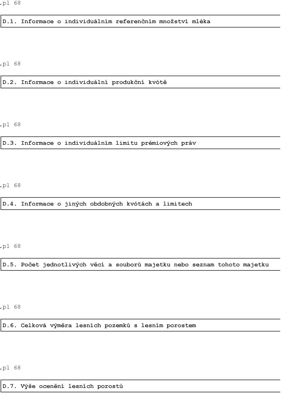 Informace o individuálním limitu prémiových práv D.4.