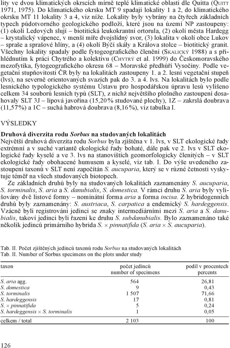 Lokality byly vybrány na čtyřech základních typech půdotvorného geologického podloží, které jsou na území NP zastoupeny: (1) okolí Ledových slují biotitická leukokrantní ortorula, (2) okolí města