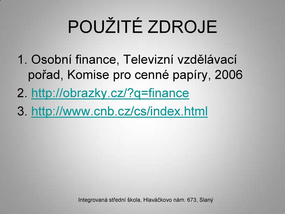 pořad, Komise pro cenné papíry, 2006 2.