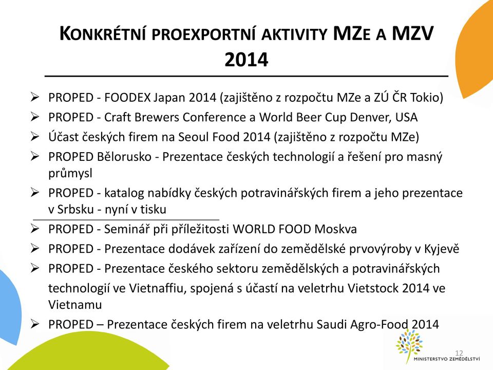 firem a jeho prezentace v Srbsku - nyní v tisku PROPED - Seminář při příležitosti WORLD FOOD Moskva PROPED - Prezentace dodávek zařízení do zemědělské prvovýroby v Kyjevě PROPED -