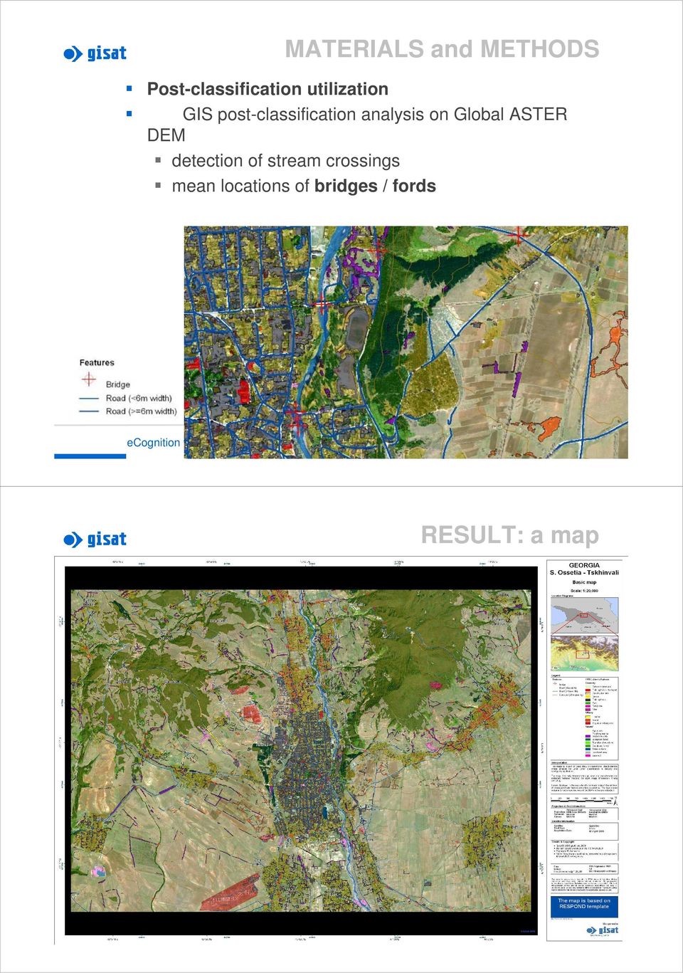 locations of bridges / fords ecognition workshop, GISAT, Praha