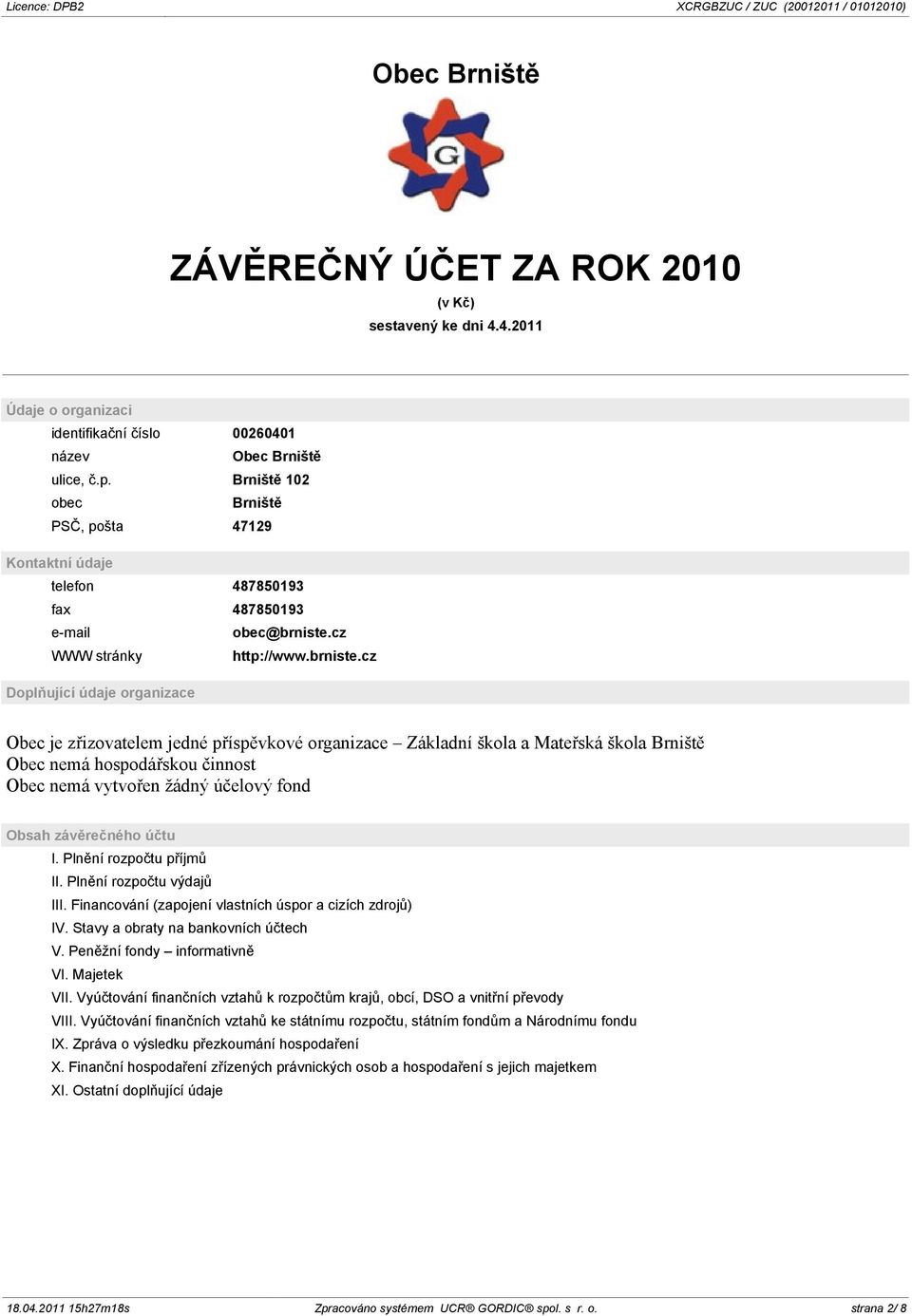 cz WWW stránky http://www.brniste.
