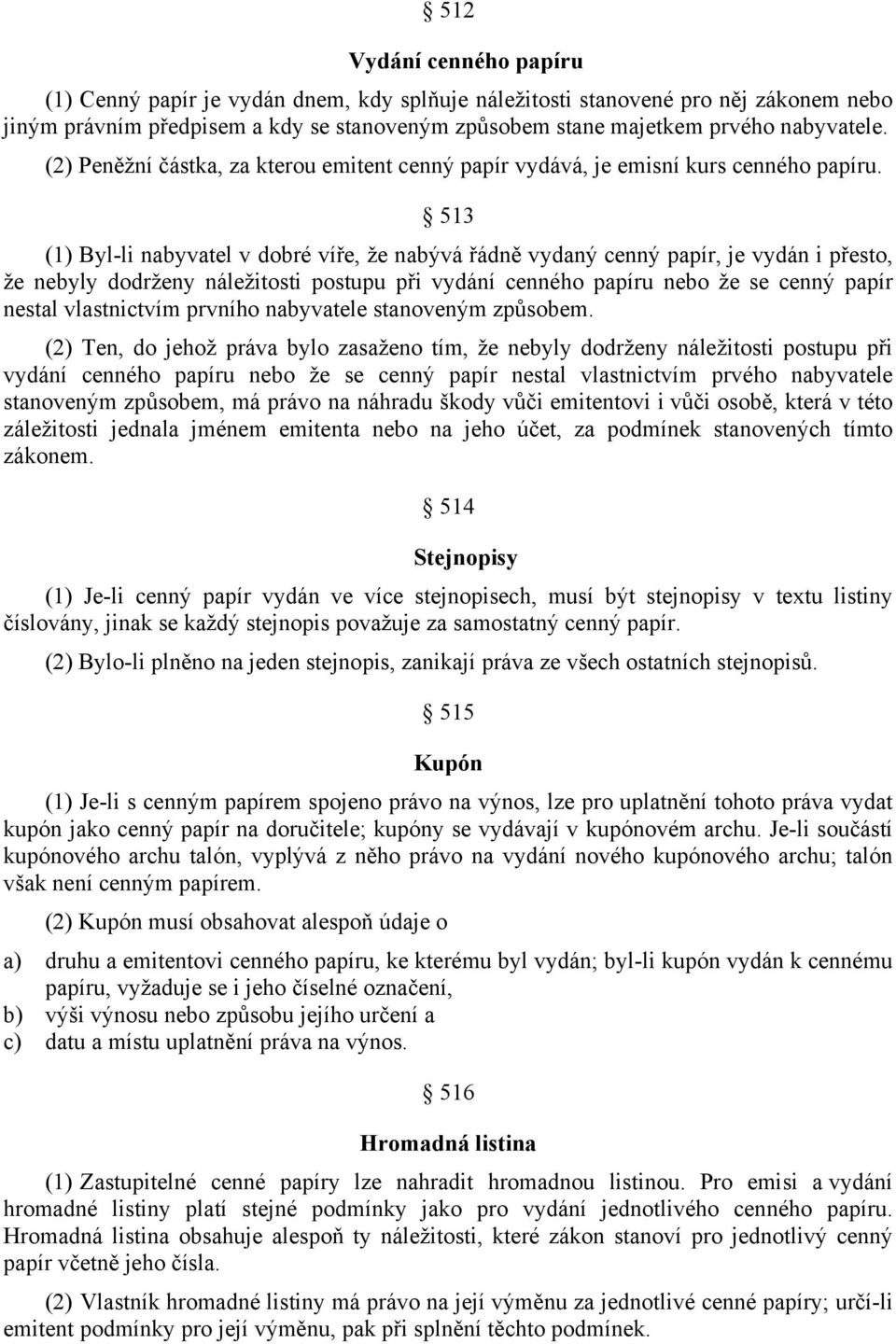 Cenný papír. Oddíl 1 Obecná ustanovení - PDF Stažení zdarma