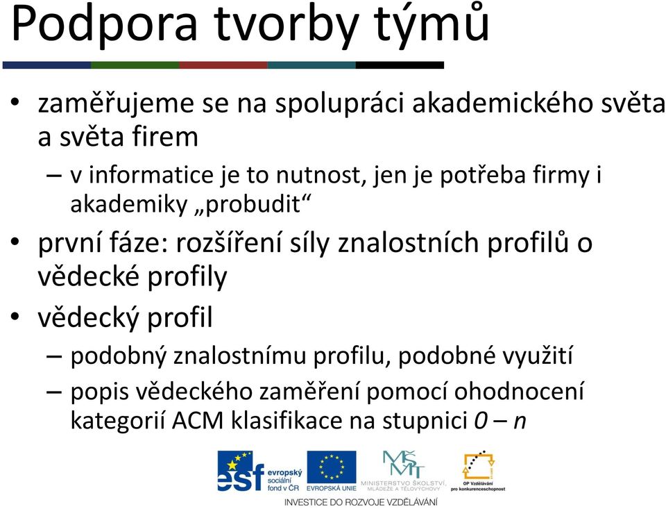 síly znalostních profilů o vědecké profily vědecký profil podobný znalostnímu profilu,