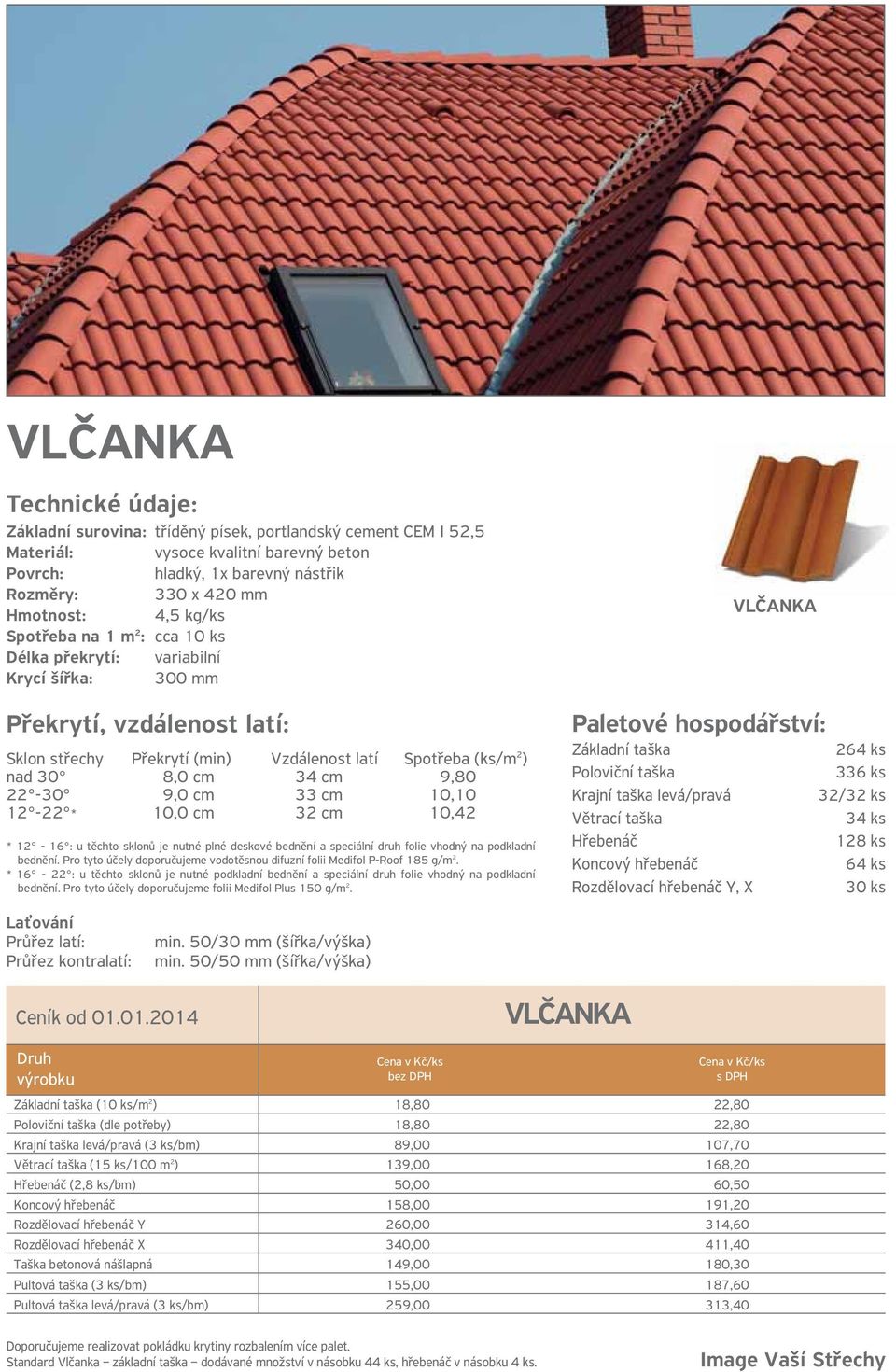 druh folie vhodný na podkladní bednění. Pro tyto účely doporučujeme vodotěsnou difuzní folii Medifol P-Roof 185 g/m 2.