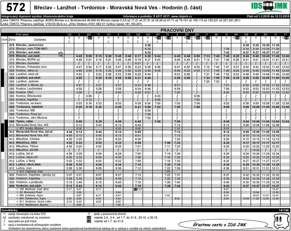 s.,jiřího Wolkera 416/1,682 01 Vyškov (spoje 181,183,201) 123 3 221 71 101 5 103 125 105 107 73 9 201 223 11 241 13 181 109 47 261 15 17 Úsek Zóna Zastávka X X Xfg X X X X X X Xfg Xfg X Xfg Xfg Xfa X