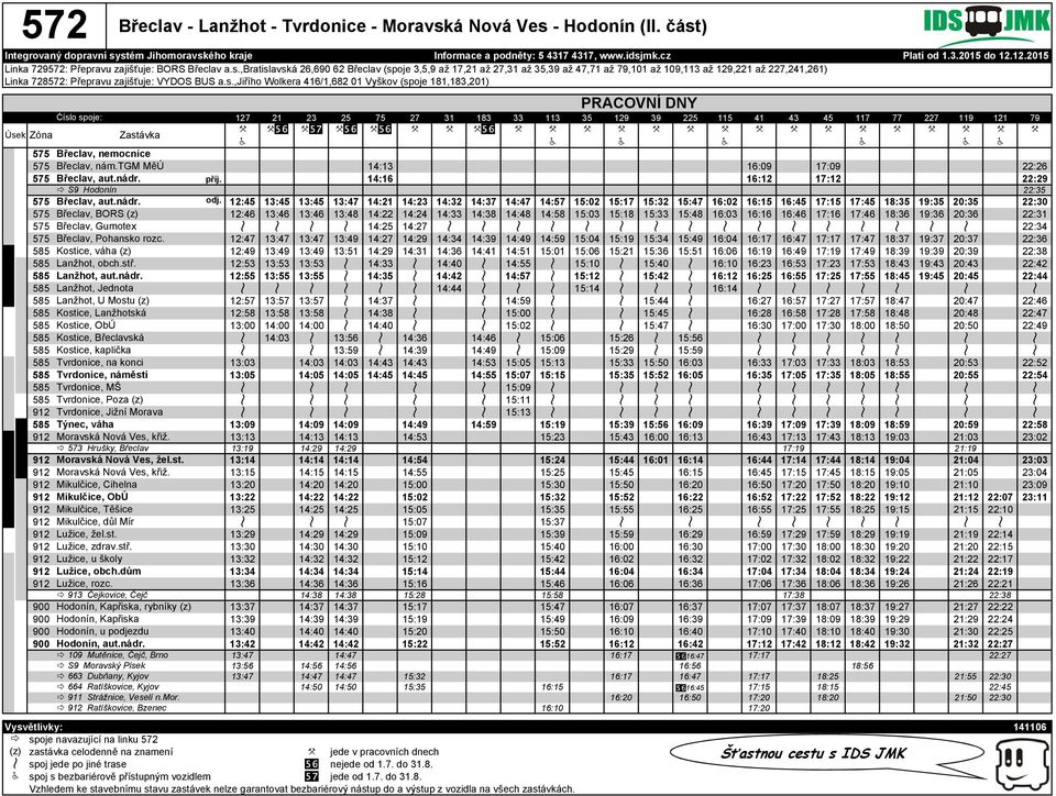 s.,jiřího Wolkera 416/1,682 01 Vyškov (spoje 181,183,201) 127 21 23 25 75 27 31 183 33 113 35 129 39 225 115 41 43 45 117 77 227 119 121 79 Úsek Zóna Zastávka X Xfg Xfh Xfg Xfg X X Xfg X X X X X X X