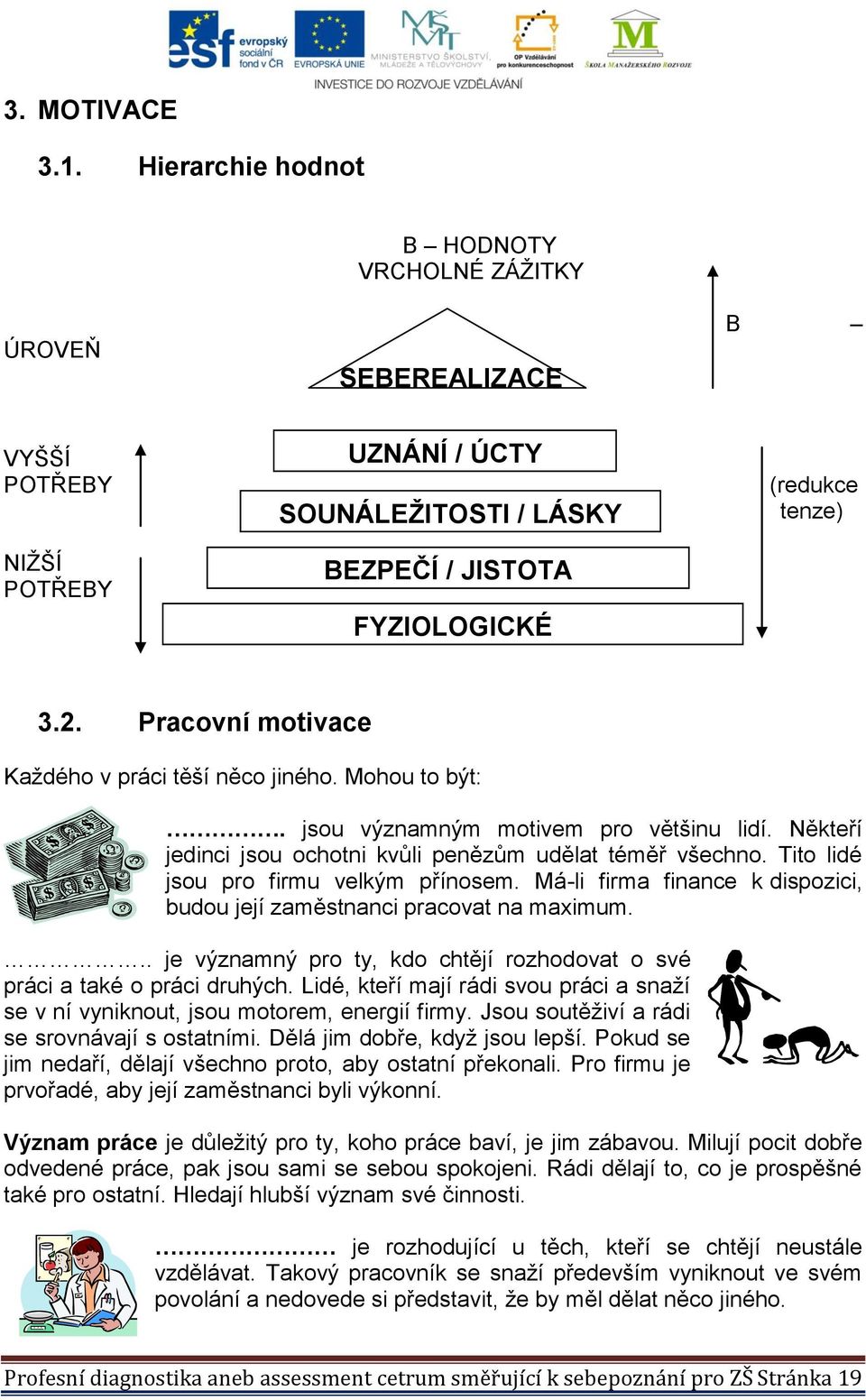 Tito lidé jsou pro firmu velkým přínosem. Má-li firma finance k dispozici, budou její zaměstnanci pracovat na maximum... je významný pro ty, kdo chtějí rozhodovat o své práci a také o práci druhých.