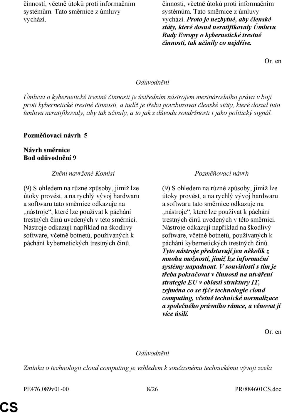 Úmluva o kybernetické trestné činnosti je ústředním nástrojem mezinárodního práva v boji proti kybernetické trestné činnosti, a tudíž je třeba povzbuzovat členské státy, které dosud tuto úmluvu