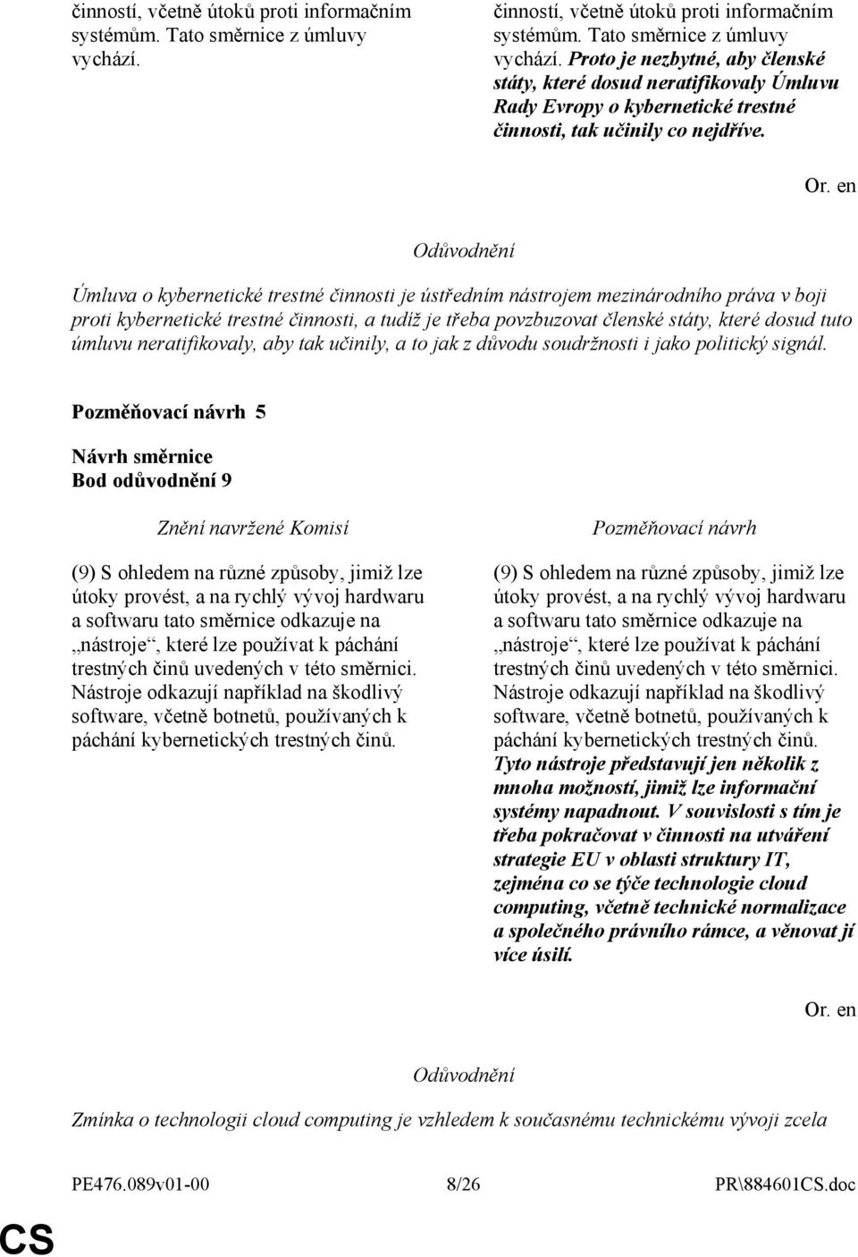 Úmluva o kybernetické trestné činnosti je ústředním nástrojem mezinárodního práva v boji proti kybernetické trestné činnosti, a tudíž je třeba povzbuzovat členské státy, které dosud tuto úmluvu