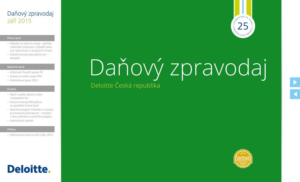 Daňový zpravodaj Deloitte