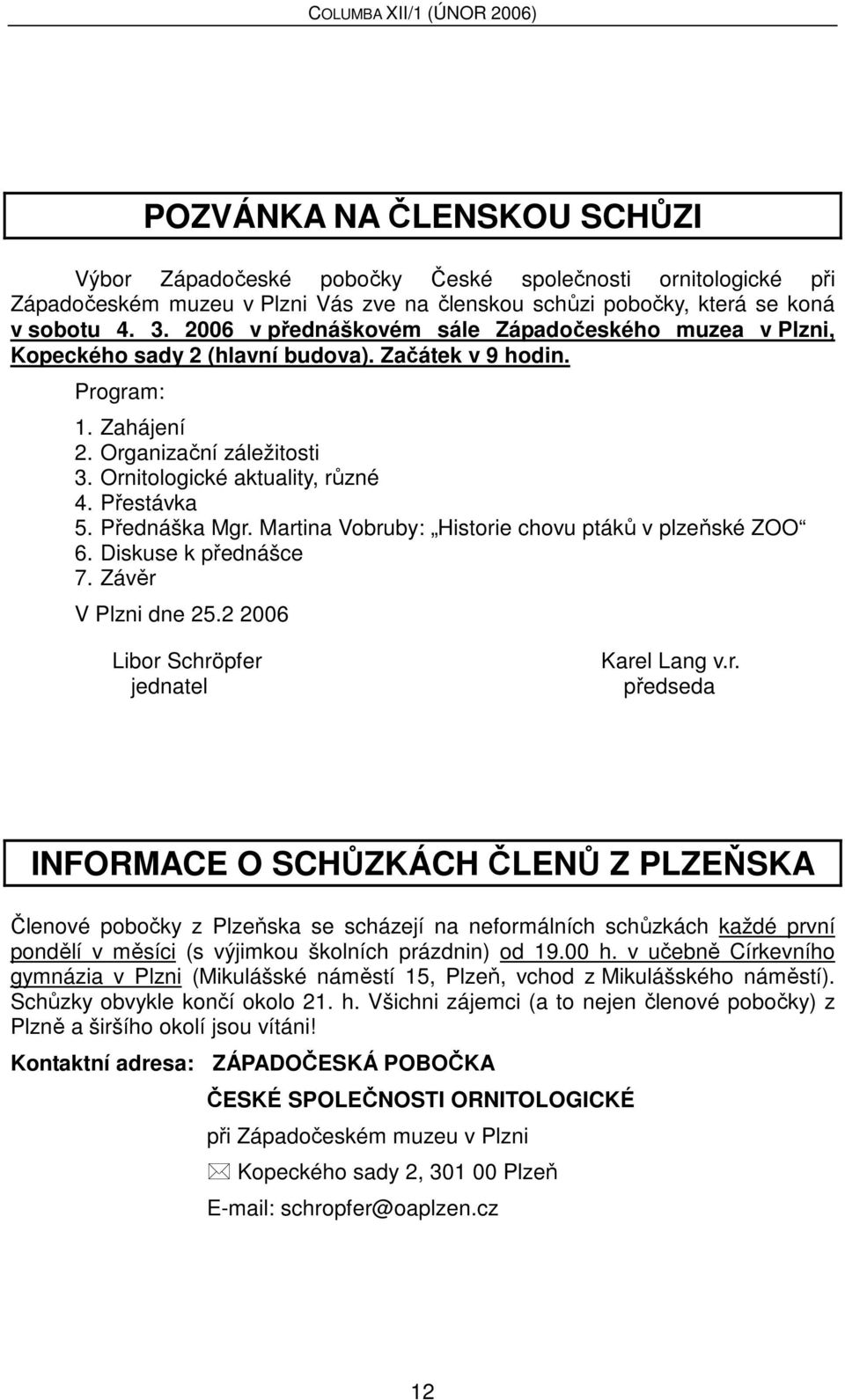 Přestávka 5. Přednáška Mgr.