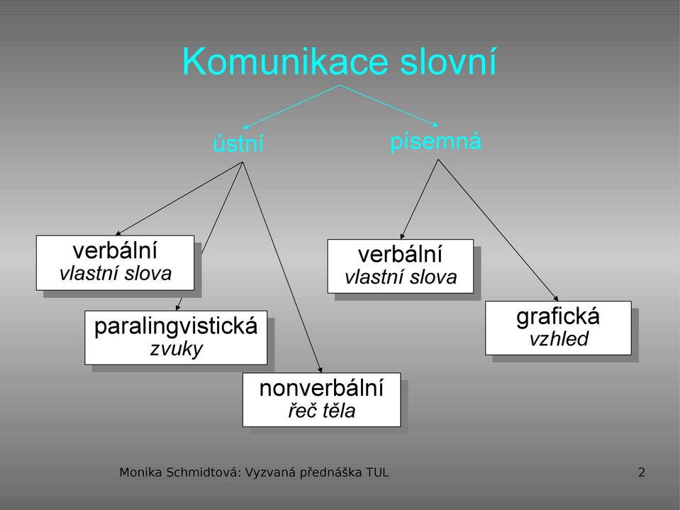 nonverbální řeč těla verbální vlastní slova