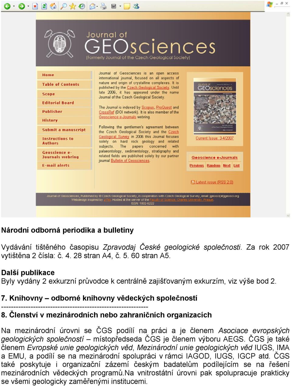 Knihovny odborné knihovny vědeckých společností ------------------------------------------------------------ 8.