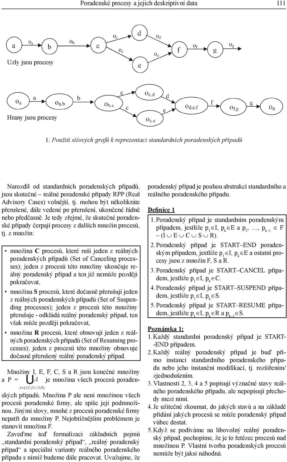 Je tedy zřejmé, že skutečné poradenské případy čerpají procesy z dalších množin procesů, tj.