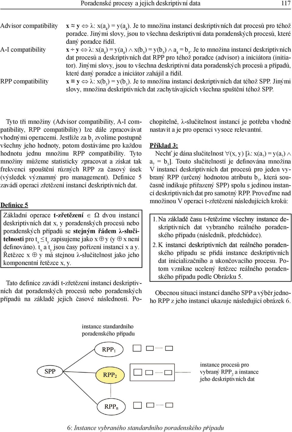 x y λ: x(a 4 ) = y(a 4 ) x(b 5 ) = y(b 5 ) a 4 = b 5. Je to množina instancí deskriptivních dat procesů a deskriptivních dat RPP pro téhož poradce (advisor) a iniciátora (initiator).