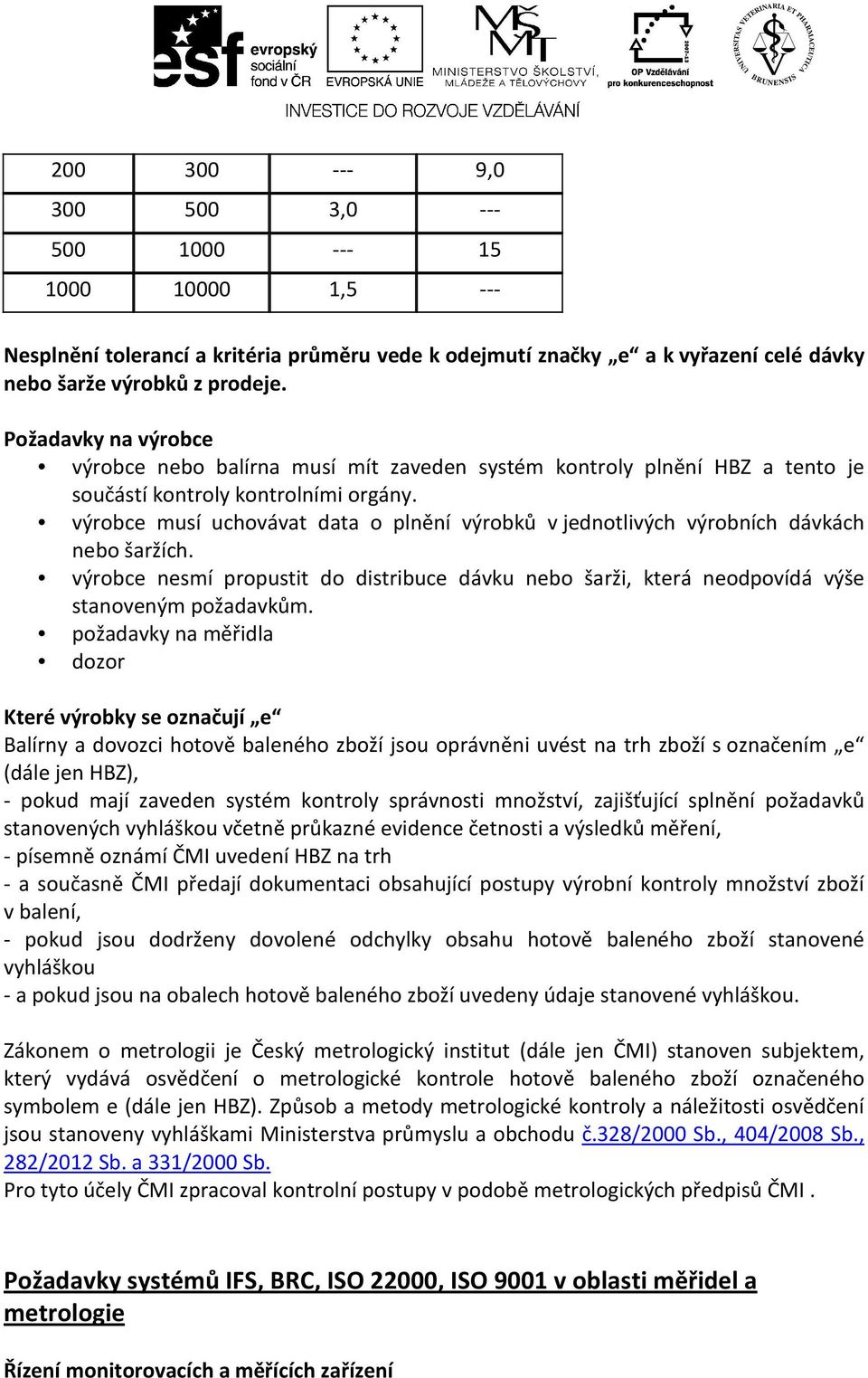 výrobce musí uchovávat data o plnění výrobků v jednotlivých výrobních dávkách nebo šaržích. výrobce nesmí propustit do distribuce dávku nebo šarži, která neodpovídá výše stanoveným požadavkům.