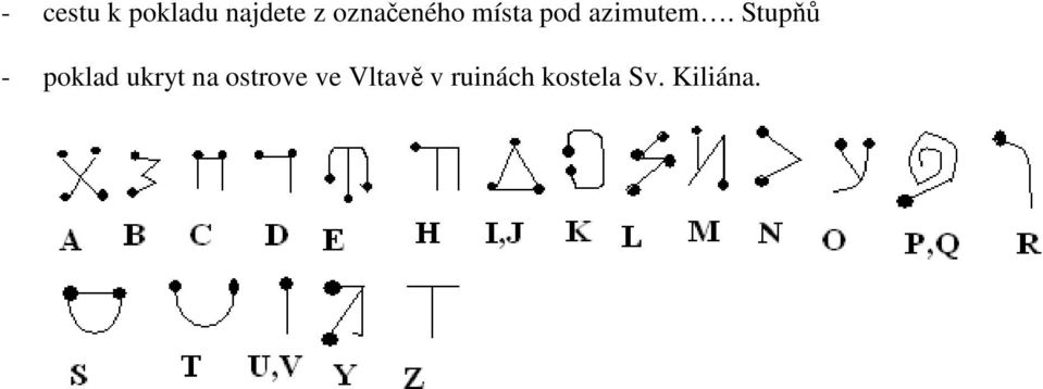 Stupňů - poklad ukryt na ostrove