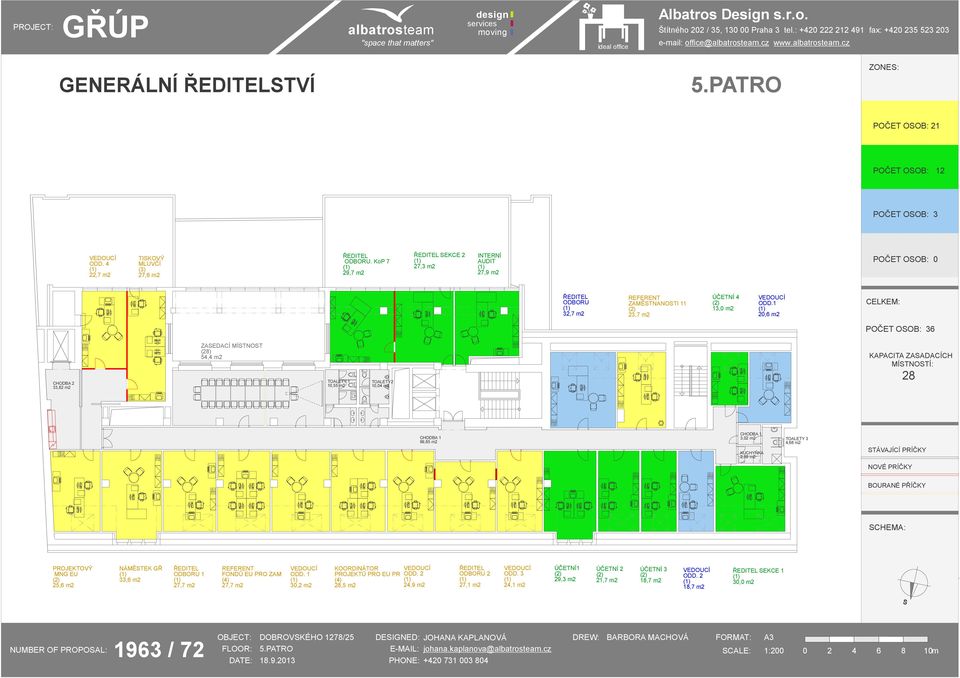 1 20,6 m2 POČET OOB: 36 33,82 m2 ZAEDACÍ MÍTNOT (28) 54,4 m2 10,55 m2 TOALETY2 10,04 m2 KAPACITA ZAADACÍCH MÍTNOTÍ: 28 99,85 m2 3,02 m2 KUCHYŇKA 2,59 m2 TOALETY 3 4,68 m2 TÁVAJÍCÍ