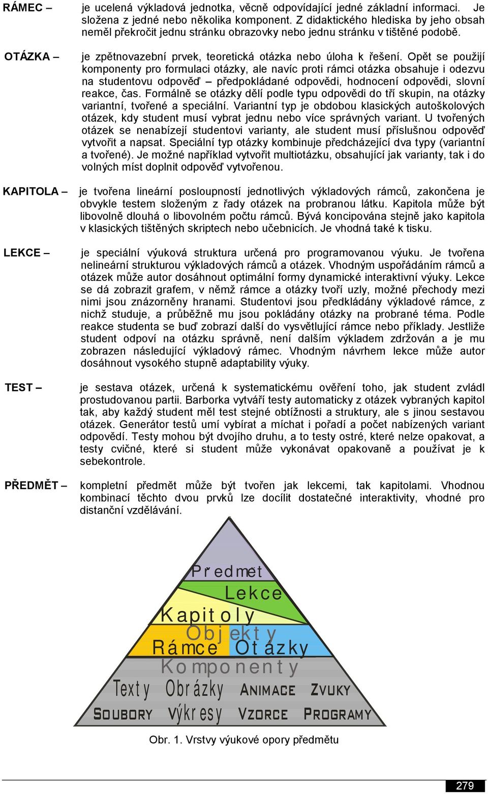 OTÁZKA KAPITOLA LEKCE TEST PŘEDMĚT je zpětnovazební prvek, teoretická otázka nebo úloha k řešení.