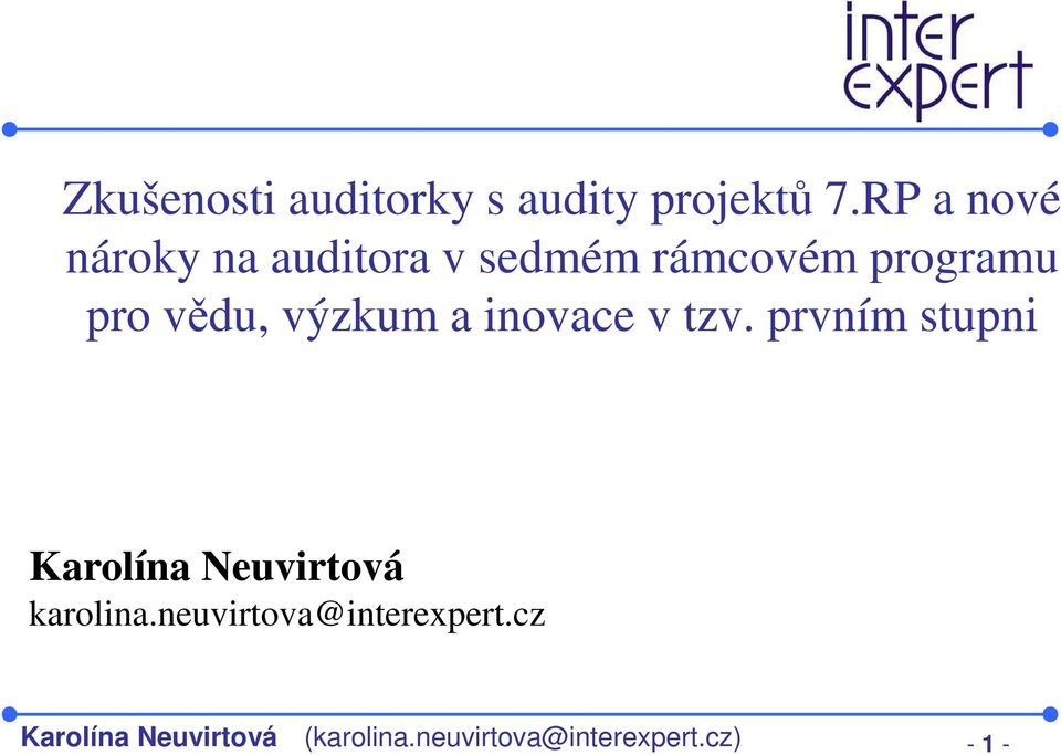 výzkum a inovace v tzv.