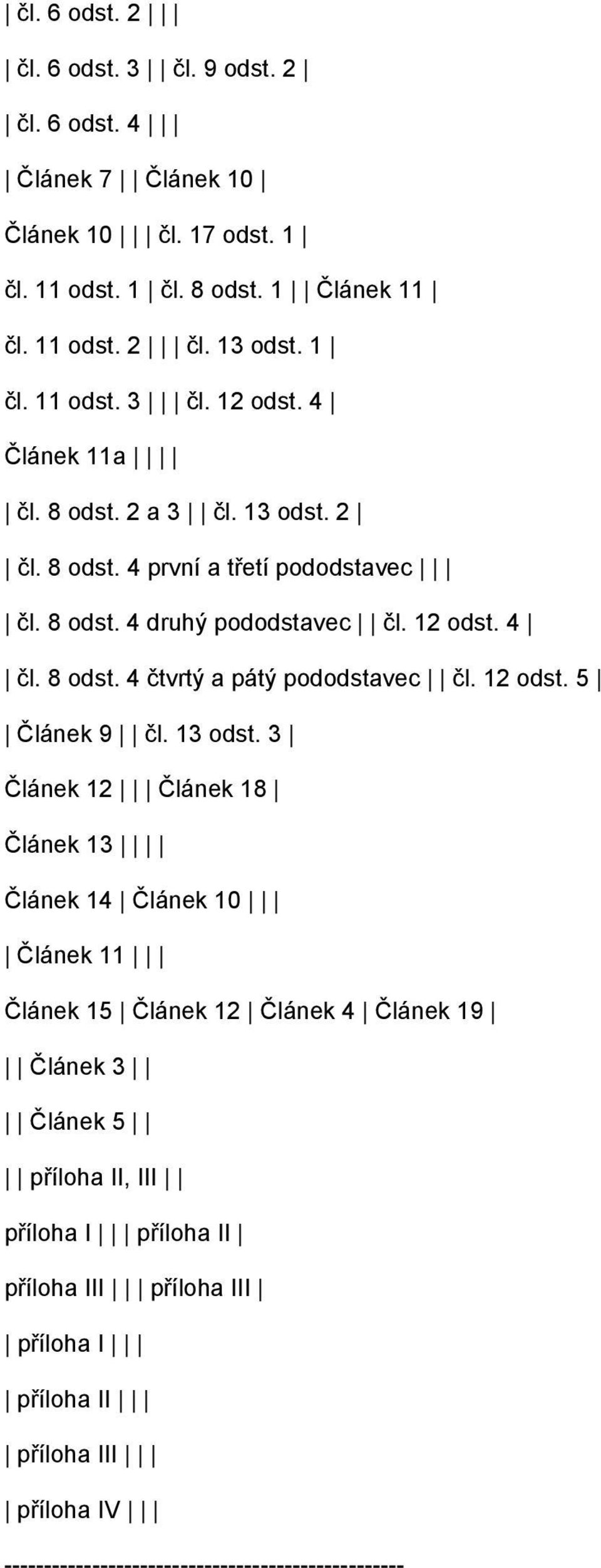 8 odst. 4 čtvrtý a pátý pododstavec čl. 12 odst. 5 Článek 9 čl. 13 odst.