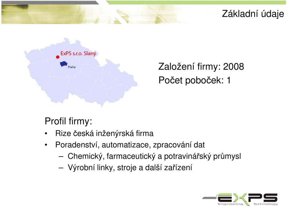 automatizace, zpracování dat Chemický, farmaceutický a