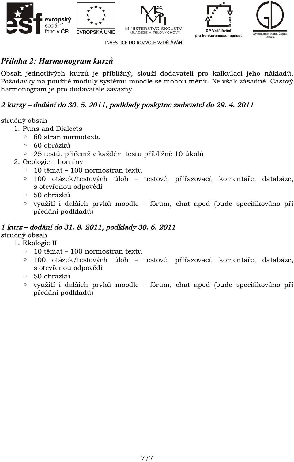 Puns and Dialects 60 stran normotextu 60 obrázků 25 testů, přičemž v každém testu přibližně 10 úkolů 2.