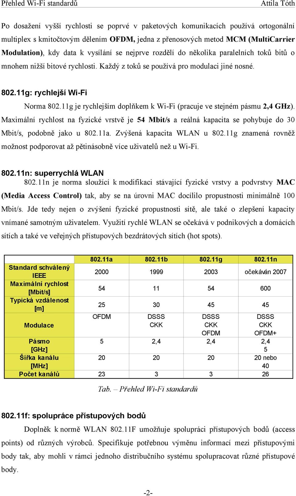 11g je rychlejším doplňkem k Wi-Fi (pracuje ve stejném pásmu 2,4 GHz). Maximální rychlost na fyzické vrstvě je 54 Mbit/s a reálná kapacita se pohybuje do 30 Mbit/s, podobně jako u 802.11a.