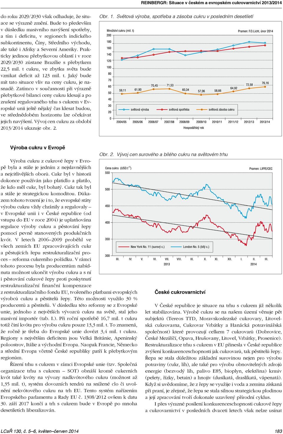 Prakticky jedinou přebytkovou oblastí i v roce 2029/2030 zůstane Brazílie s přebytkem 22,5 mil. t cukru, ve zbytku světa bude vznikat deficit až 123 mil. t. Jaký bude mít tato situace vliv na ceny cukru, je nasnadě.