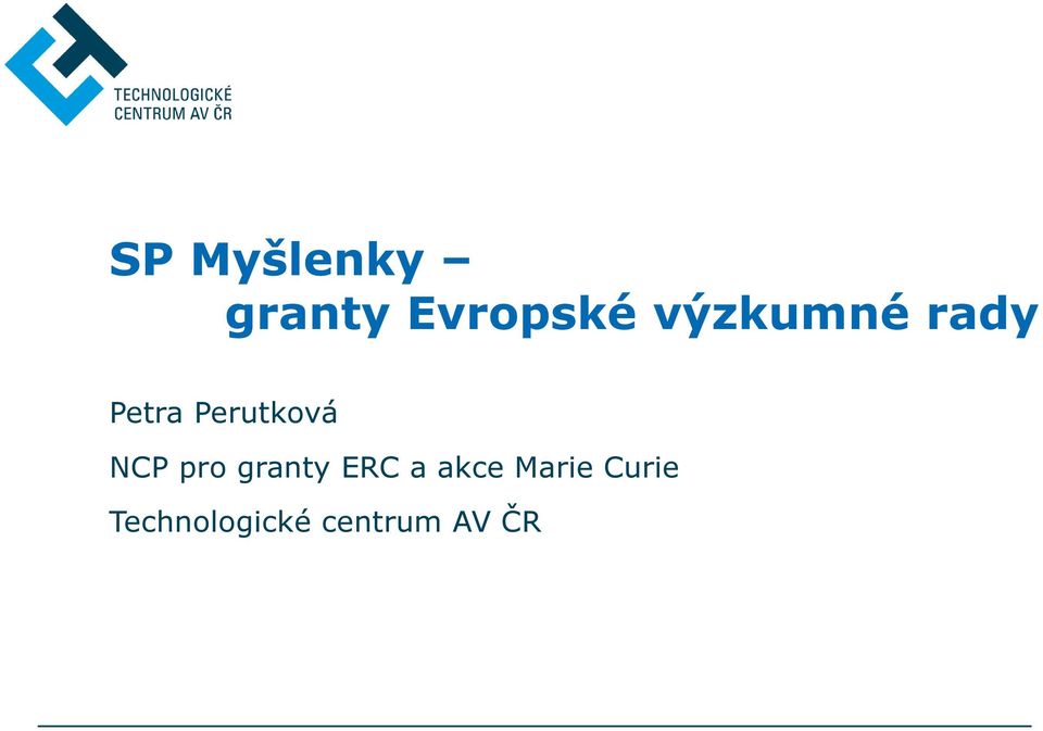 NCP pro granty ERC a akce