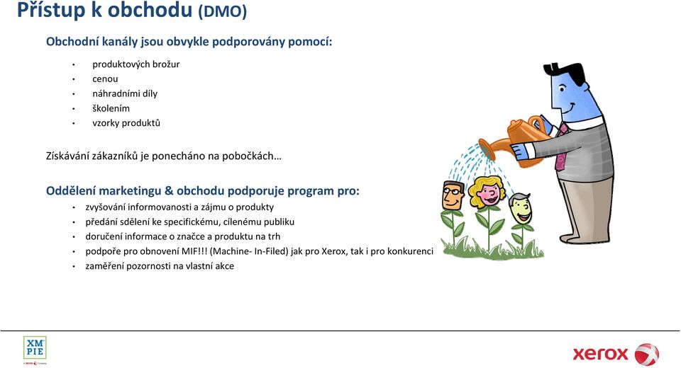 informovanosti a zájmu o produkty předání sdělení ke specifickému, cílenému publiku doručení informace o značce a produktu