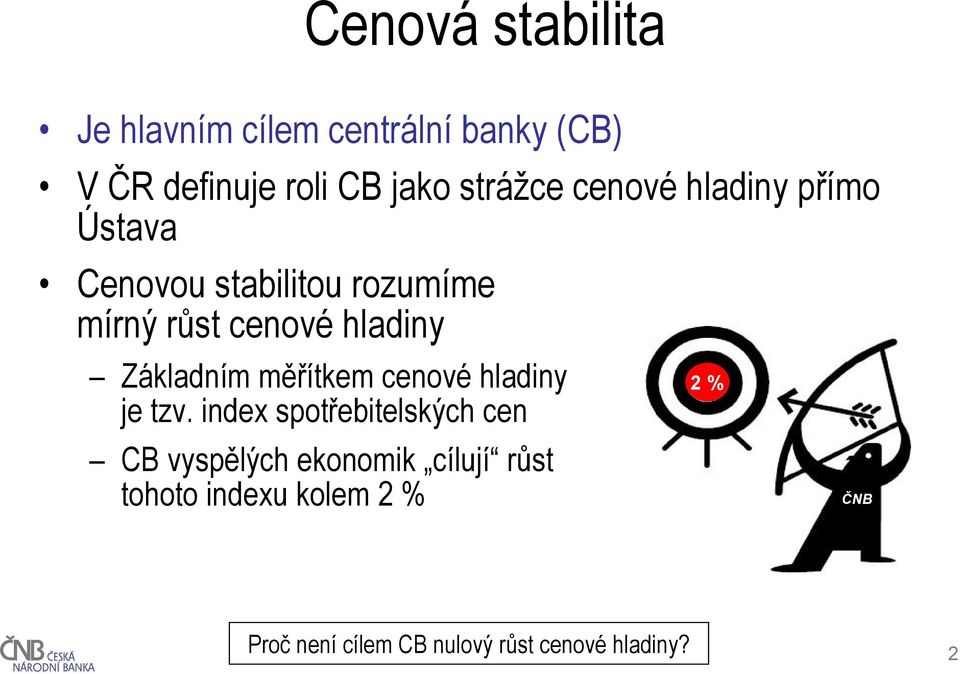 hladiny Základním měřítkem cenové hladiny je tzv.