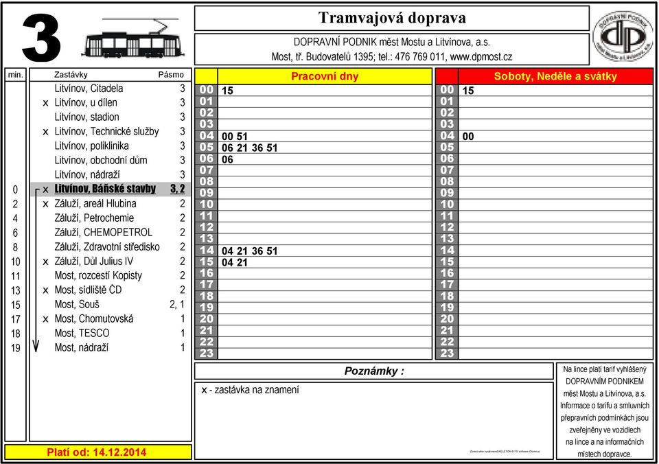 DOPRAVNÍ PODNIK Most,