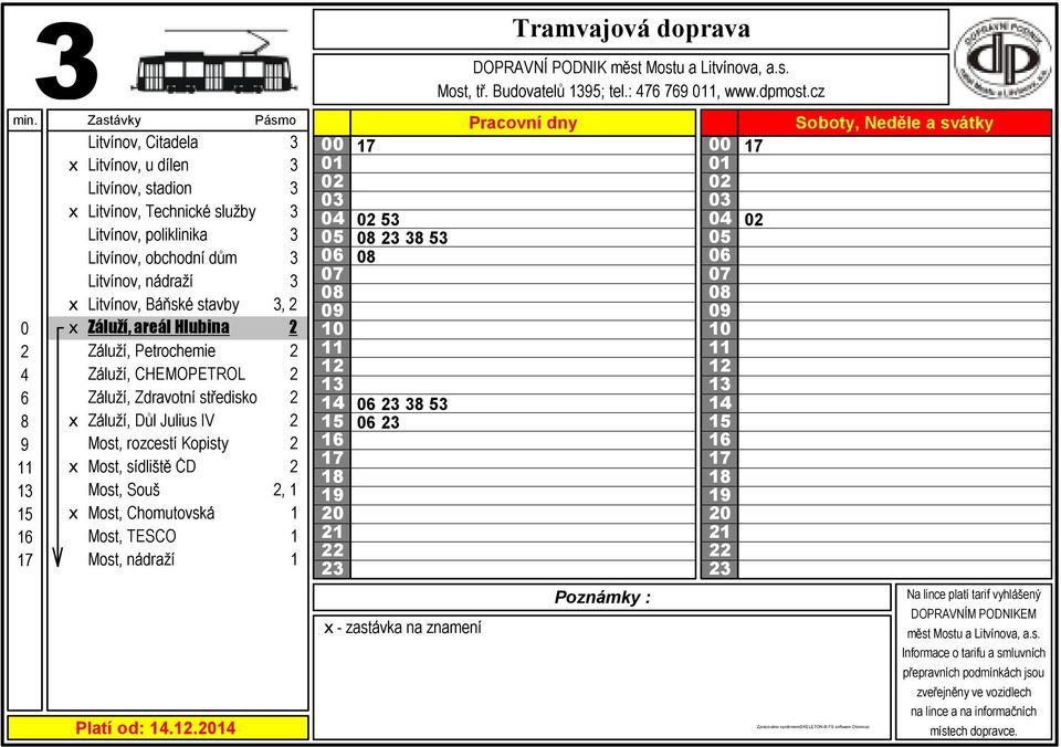 DOPRAVNÍ PODNIK Most,