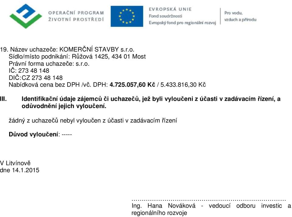057,60 Kč / 5.433.816,30 Kč III.