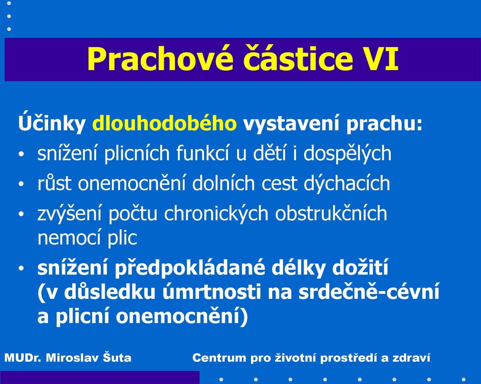 dýchacích zvýšení počtu chronických obstrukčních nemocí plic snížení