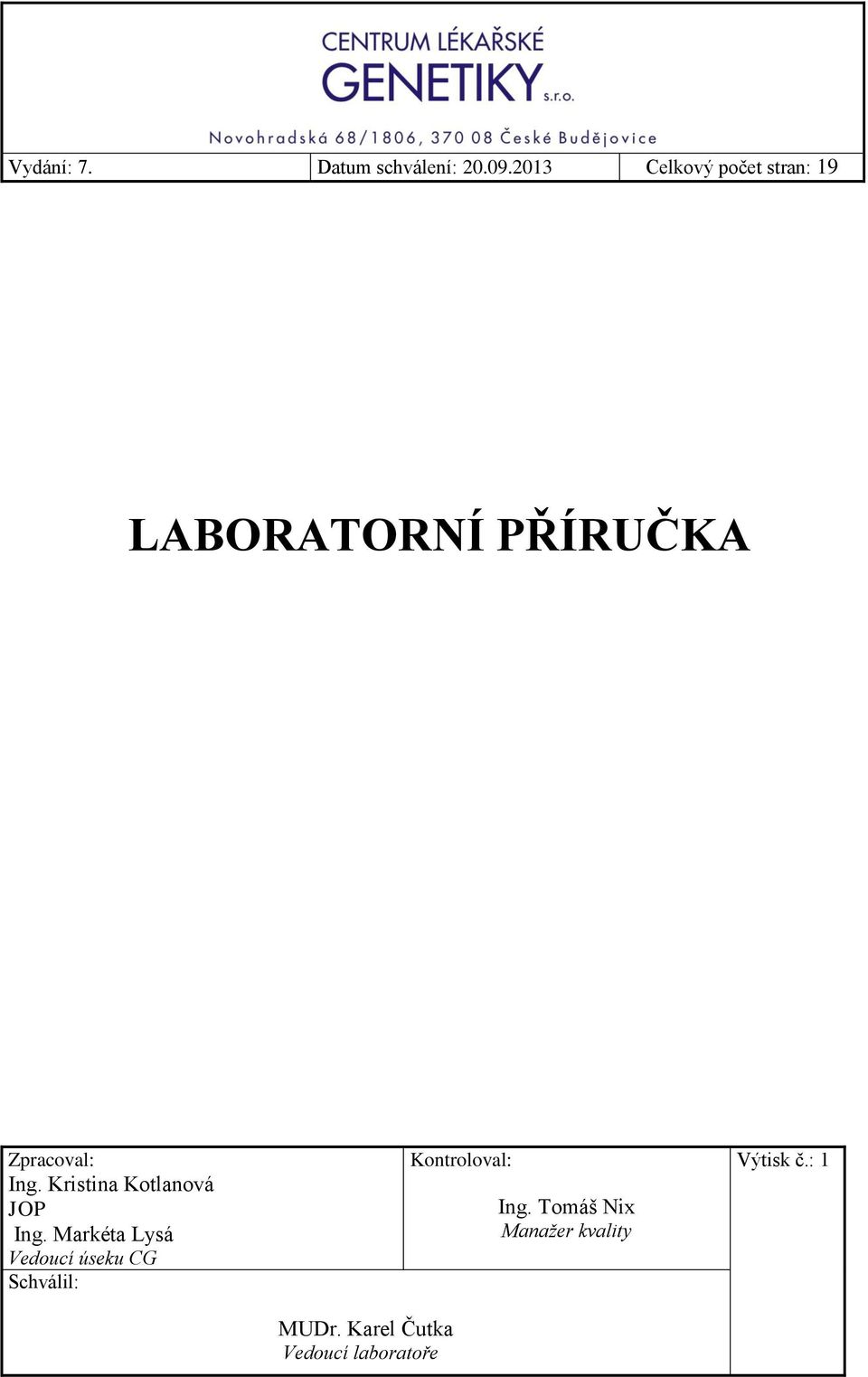 Ing. Kristina Kotlanová JOP Ing.