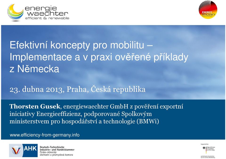dubna 2013, Praha, Česká republika Thorsten Gusek, energiewaechter GmbH z