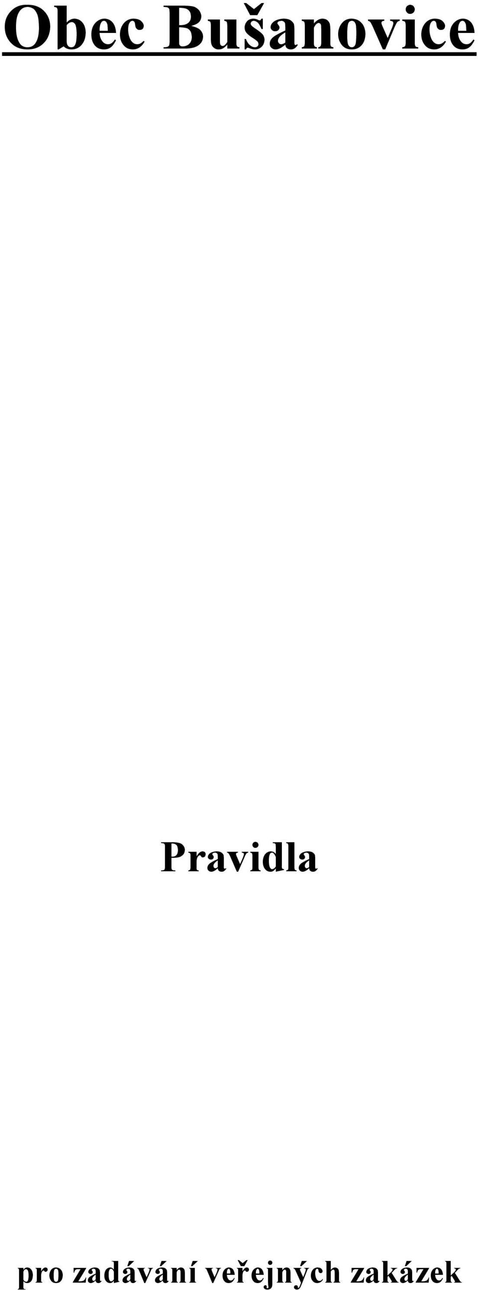 Pravidla pro