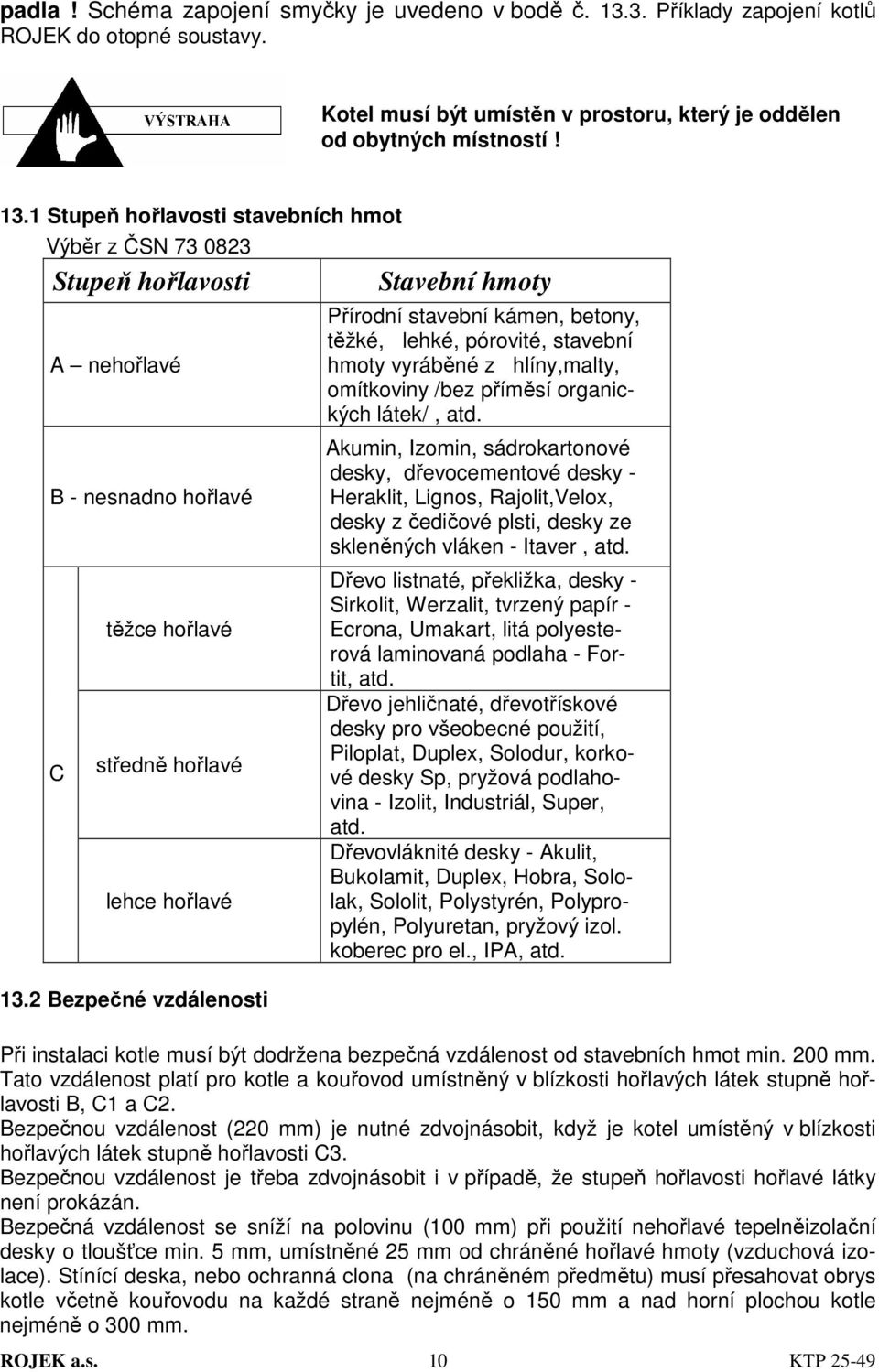 1 Stupeň hořlavosti stavebních hmot Výběr z ČSN 73 0823 Stupeň hořlavosti Stavební hmoty A nehořlavé B - nesnadno hořlavé C těžce hořlavé středně hořlavé lehce hořlavé 13.