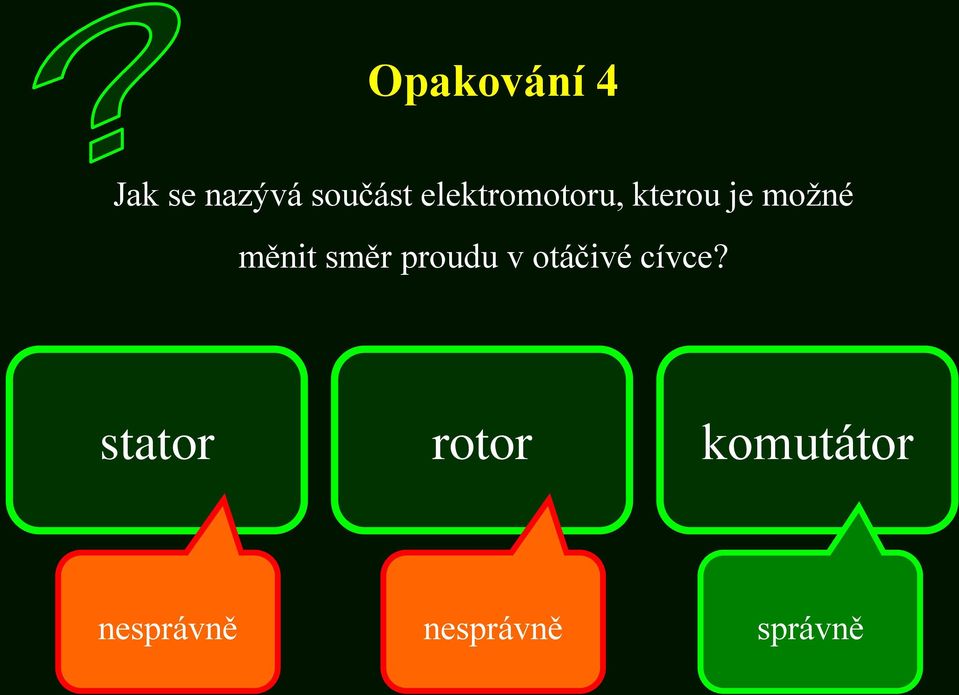 směr proudu v otáčivé cívce?