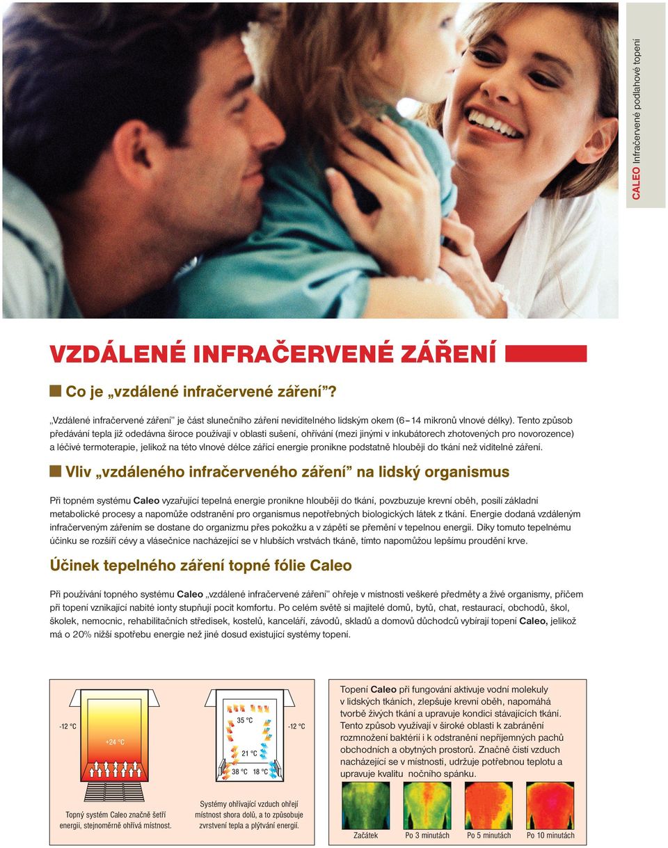 zářící energie pronikne podstatně hlouběji do tkání než viditelné záření.