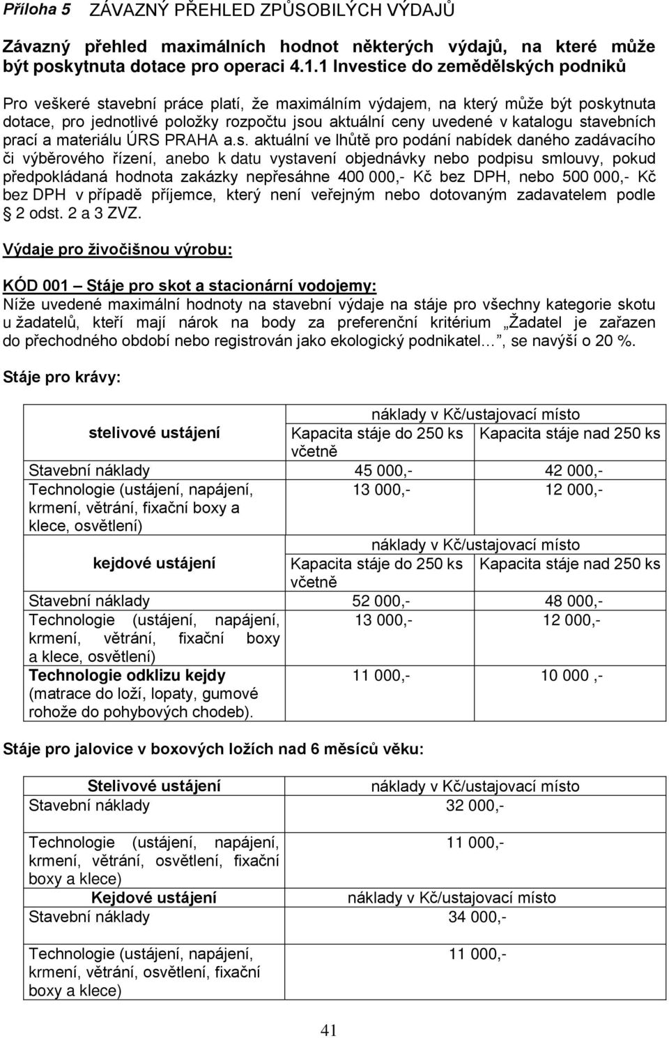 stavebních prací a materiálu ÚRS PRůHů a.s. aktuální ve lh t pro podání nabídek daného zadávacího či výb rového ízení, anebo k datu vystavení objednávky nebo podpisu smlouvy, pokud p edpokládaná