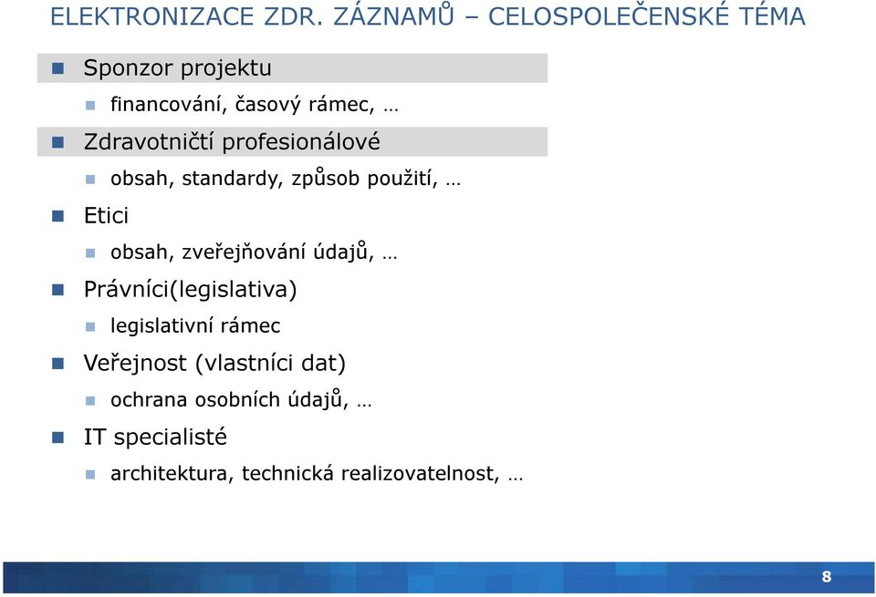 Zdravotničtí profesionálové Etici obsah, standardy, způsob použití, obsah,