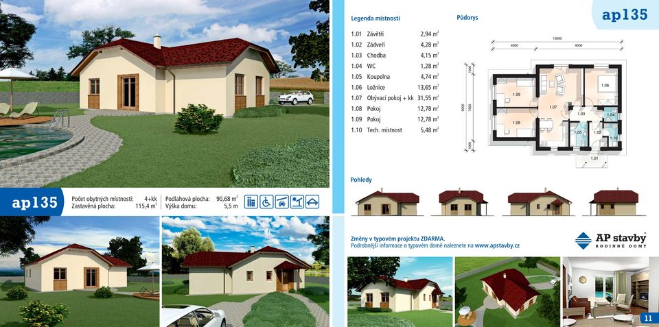 08 Pokoj 1,78 m 1.09 Pokoj 1,78 m 1.10 Tech.