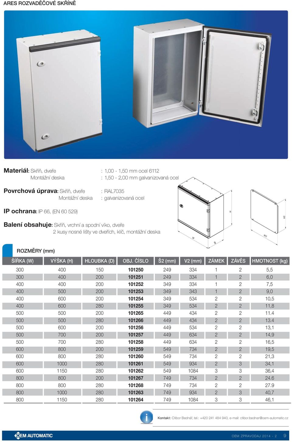 ČÍSLO Š2 (mm) V2 (mm) ZÁMEK ZÁVĚS HMOTNOST (kg) 300 400 150 101250 249 334 1 2 5,5 300 400 200 101251 249 334 1 2 6,0 400 400 200 101252 349 334 1 2 7,5 400 500 200 101253 349 343 1 2 9,0 400 600 200