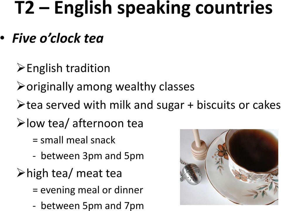 biscuits or cakes low tea/ afternoon tea = small meal snack - between